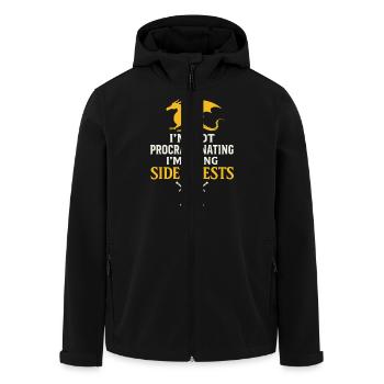 SideQuests Dragon Gamer Clothing - Men’s Recycled Softshell Jacket by Stanley/Stella - black - Front - AI Model Male 185 light (185cm)