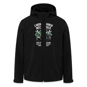 Landmaschienen Mechaniker - Recycelte Männer Softshell-Jacke von Stanley/Stella - Schwarz - Vorne - AI Model Male 185 light (185cm)