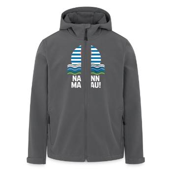 Na Denn Man Tau Leuchtturm Maritim Motiv - Recycelte Männer Softshell-Jacke von Stanley/Stella - Anthrazit - Vorne - AI Model Male 185 light (185cm)