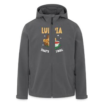 Lumpia This Is How I Roll - Spring Rolls Lumpia - Men’s Recycled Softshell Jacket by Stanley/Stella - anthracite - Front - AI Model Male 185 light (185cm)