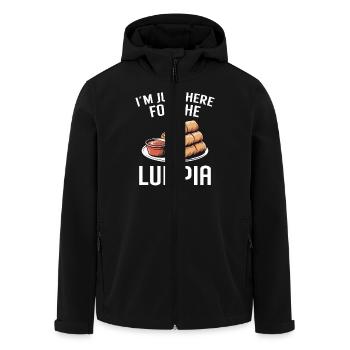 I'm Just Here For The Lumpia - Men’s Recycled Softshell Jacket by Stanley/Stella - black - Front - AI Model Male 185 light (185cm)