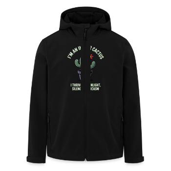 I'm an Indoor Cactus – Prickly Houseplant - Men’s Recycled Softshell Jacket by Stanley/Stella - black - Front - AI Model Male 185 light (185cm)