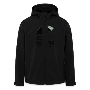 lustiger Regenschirm Slogan - Recycelte Männer Softshell-Jacke von Stanley/Stella - Schwarz - Vorne - AI Model Male 185 light (185cm)