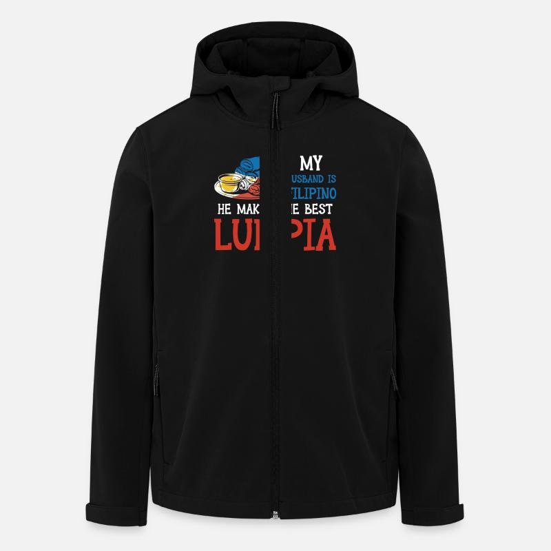 Spring Rolls Husband Lumpia - Men’s Recycled Softshell Jacket by Stanley/Stella - black