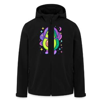Avocado Astronaut im Weltall - Recycelte Männer Softshell-Jacke von Stanley/Stella - Schwarz - Vorne - AI Model Male 185 light (185cm)