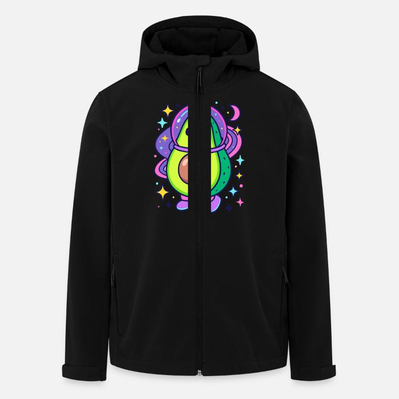 Avocado Astronaut im Weltall - Recycelte Männer Softshell-Jacke von Stanley/Stella - Schwarz