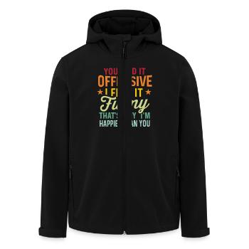 Drôle de dicton - Veste softshell homme en polyester recyclé Stanley/Stella - noir - Devant - AI Model Male 185 light (185cm)