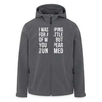 I was hoping for a battle of wits but you appea - Recycelte Männer Softshell-Jacke von Stanley/Stella - Anthrazit - Vorne - AI Model Male 185 light (185cm)