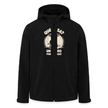 Lustiges Eseldesign - Recycelte Männer Softshell-Jacke von Stanley/Stella - Schwarz - Vorne - AI Model Male 185 light (185cm)