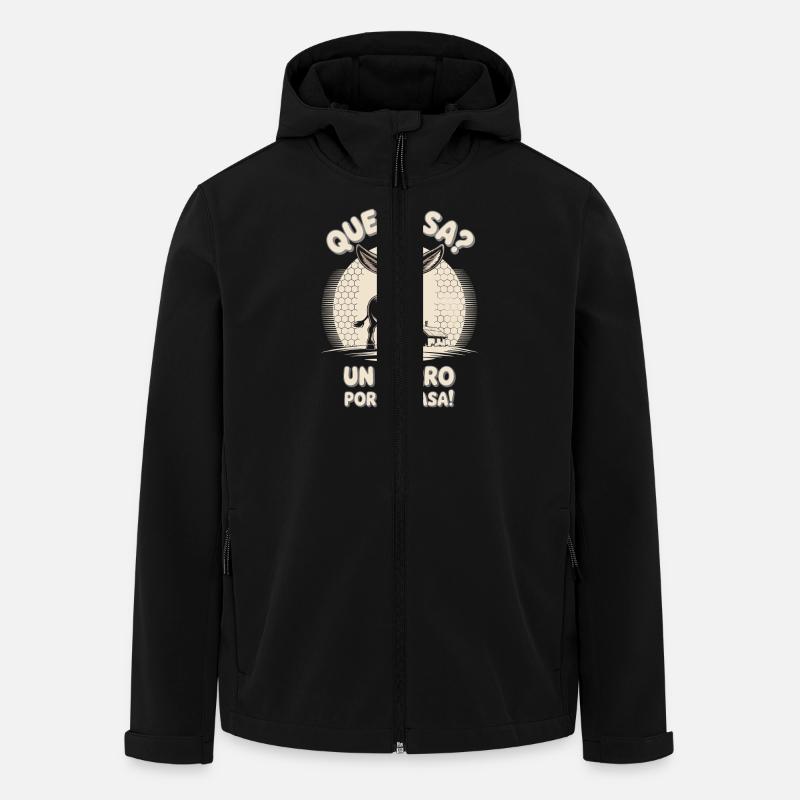 Lustiges Eseldesign - Recycelte Männer Softshell-Jacke von Stanley/Stella - Schwarz