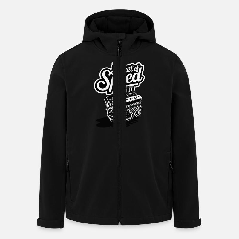 LE SECRET DE LA VITESSE - Veste softshell homme en polyester recyclé Stanley/Stella - noir