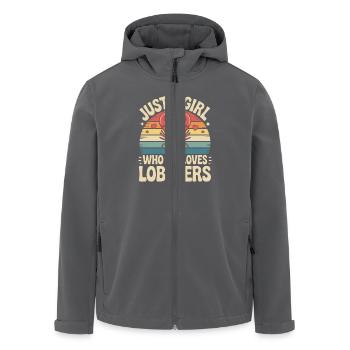 Just a girl who loves lobsters - Recycelte Männer Softshell-Jacke von Stanley/Stella - Anthrazit - Vorne - AI Model Male 185 light (185cm)