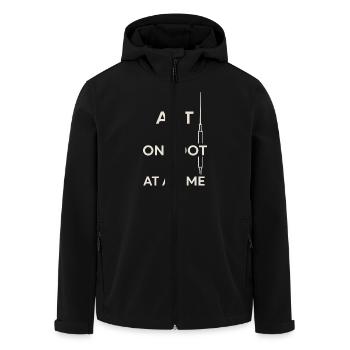 Broderie et perforation à la main artiste bricolage - Veste softshell homme en polyester recyclé Stanley/Stella - noir - Devant - AI Model Male 185 light (185cm)