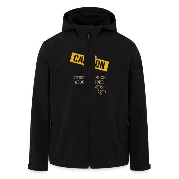 Murderino Fan Forensic Humor - Men’s Recycled Softshell Jacket by Stanley/Stella - black - Front - AI Model Male 185 light (185cm)