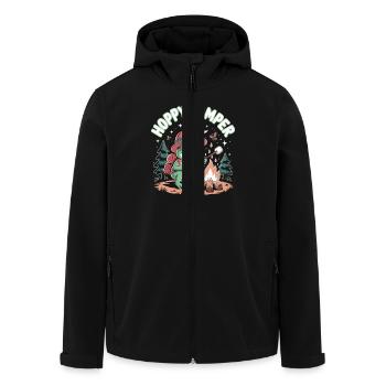 Hoppy Camper Camper Frosch - Recycelte Männer Softshell-Jacke von Stanley/Stella - Schwarz - Vorne - AI Model Male 185 light (185cm)