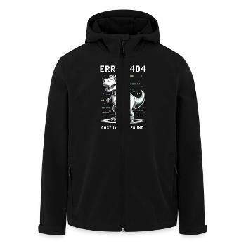 Error 404 costume not found dino - Men’s Recycled Softshell Jacket by Stanley/Stella - black - Front - AI Model Male 185 light (185cm)