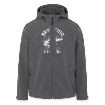 Design cool de poisson musqué - Veste softshell homme en polyester recyclé Stanley/Stella - charbon - Devant - AI Model Male 185 light (185cm)