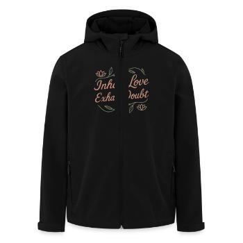 Boho Yoga Cadeau spirituel pour les yogis conscients - Veste softshell homme en polyester recyclé Stanley/Stella - noir - Devant - AI Model Male 185 light (185cm)