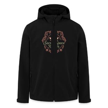 Boho Yoga Cadeau spirituel pour les yogis conscients - Veste softshell homme en polyester recyclé Stanley/Stella - noir - Devant - AI Model Male 185 light (185cm)