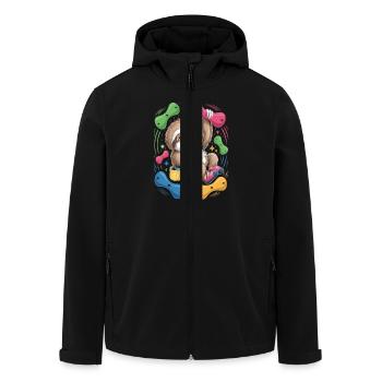 Drôle de paresseux Bouldering - Veste softshell homme en polyester recyclé Stanley/Stella - noir - Devant - AI Model Male 185 light (185cm)