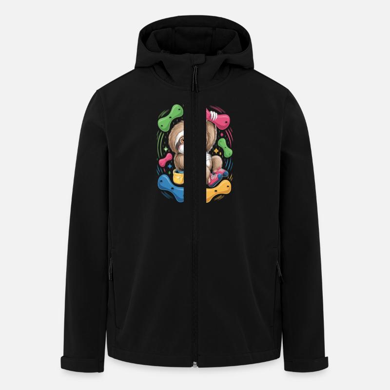 Lustiges Faultier Bouldern - Recycelte Männer Softshell-Jacke von Stanley/Stella - Schwarz