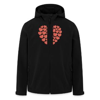 Un coeur fait de coeurs Saint-Valentin Amour mignon - Veste softshell homme en polyester recyclé Stanley/Stella - noir - Devant - AI Model Male 185 light (185cm)