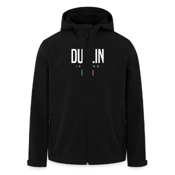 Dublin Irland - Recycelte Männer Softshell-Jacke von Stanley/Stella - Schwarz - Vorne - AI Model Male 185 light (185cm)