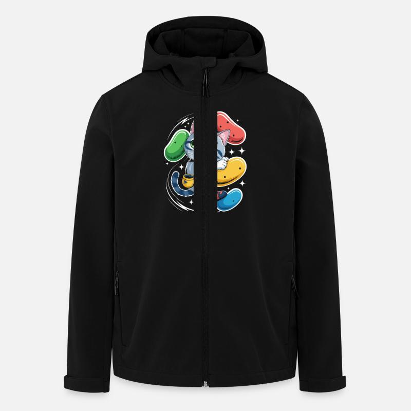 Boulder Cat - Men’s Recycled Softshell Jacket by Stanley/Stella - black