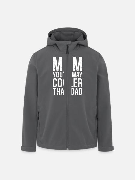 Mama, du bist viel cooler als Papa - Recycelte Männer Softshell-Jacke von Stanley/Stella - Schwarz