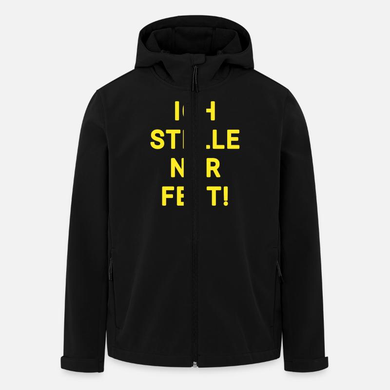 Ich stelle nur fest ironisch - Recycelte Männer Softshell-Jacke von Stanley/Stella - Schwarz