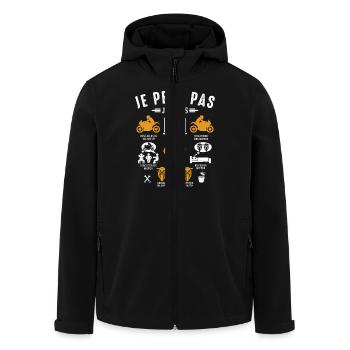 J'Peux Pas J'Ai Moto - Veste softshell homme en polyester recyclé Stanley/Stella - noir - Devant - AI Model Male 185 light (185cm)