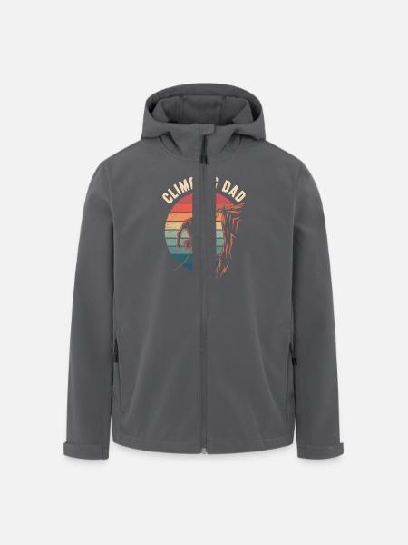 Climbing Dad - Men’s Recycled Softshell Jacket by Stanley/Stella - black