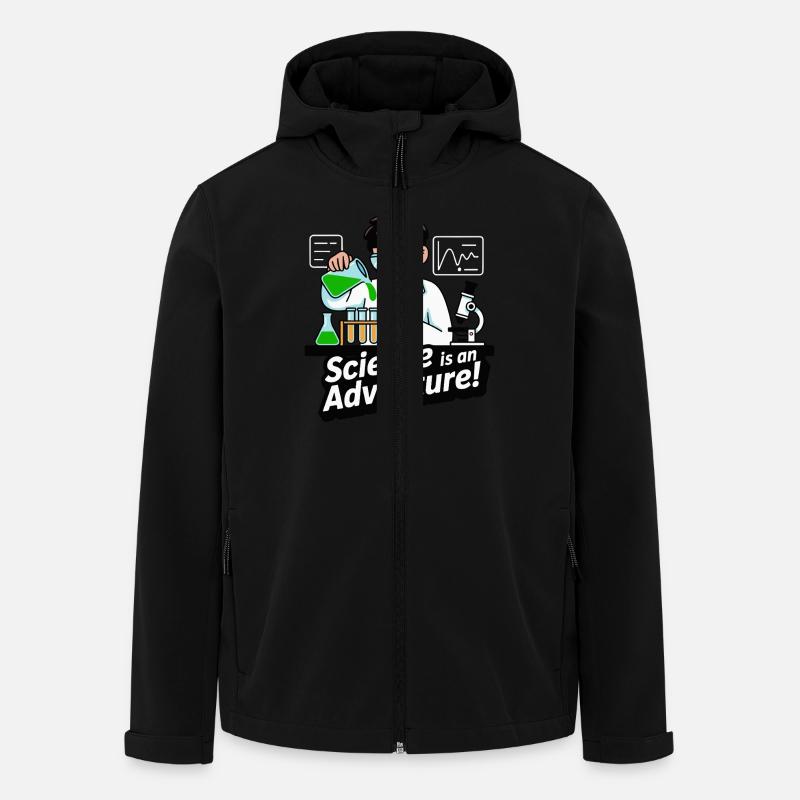 SCIENCE IS AN ADVENTURE - Men’s Recycled Softshell Jacket by Stanley/Stella - black