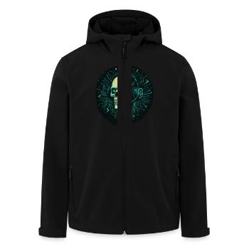 Gamer Skull - TechGaming Totenkopf - Recycelte Männer Softshell-Jacke von Stanley/Stella - Schwarz - Vorne - AI Model Male 185 light (185cm)