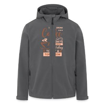 Coffee Lover Saying Barista Coffee - Men’s Recycled Softshell Jacket by Stanley/Stella - anthracite - Front - AI Model Male 185 light (185cm)