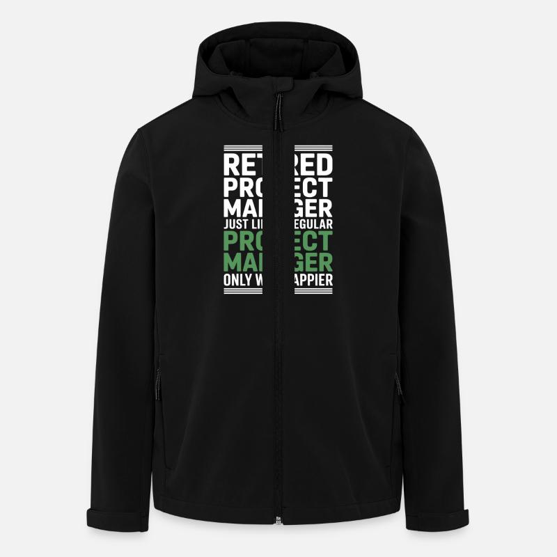 Rentner Projektmanager Spruch - Recycelte Männer Softshell-Jacke von Stanley/Stella - Schwarz