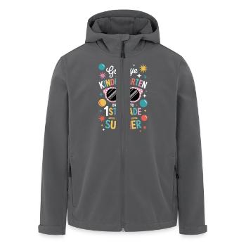 Bye bye le dicton d’été de la maternelle - Veste softshell homme en polyester recyclé Stanley/Stella - charbon - Devant - AI Model Male 185 light (185cm)