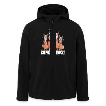Moi cheval fou drôle amoureux des chevaux - Veste softshell homme en polyester recyclé Stanley/Stella - noir - Devant - AI Model Male 185 light (185cm)