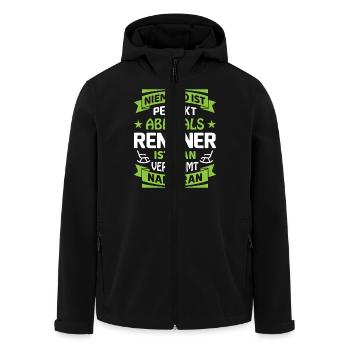 Ruhestand Rentner Rente Pension Renteneintritt - Recycelte Männer Softshell-Jacke von Stanley/Stella - Schwarz - Vorne - AI Model Male 185 light (185cm)