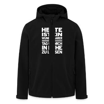 Aujourd’hui est un jour merveilleux pour se reposer en paix. - Veste softshell homme en polyester recyclé Stanley/Stella - noir - Devant - AI Model Male 185 light (185cm)