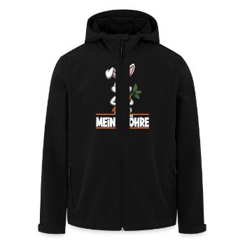 Funny Bunny with Carrot - My Carrot - Men’s Recycled Softshell Jacket by Stanley/Stella - black - Front - AI Model Male 185 light (185cm)
