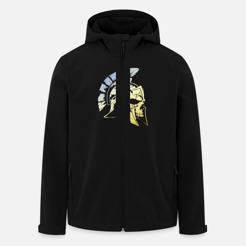 Spartan Gladiator Skull - Men’s Recycled Softshell Jacket by Stanley/Stella - black