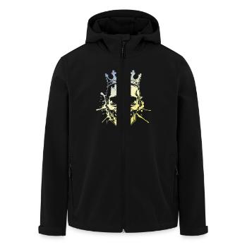 King Skull - Men’s Recycled Softshell Jacket by Stanley/Stella - black - Front - AI Model Male 185 light (185cm)