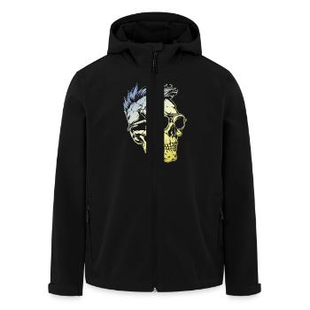 Punker Skull - Recycelte Männer Softshell-Jacke von Stanley/Stella - Schwarz - Vorne - AI Model Male 185 light (185cm)