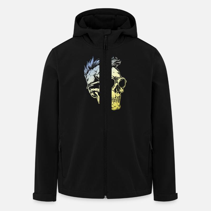 Punker Skull - Recycelte Männer Softshell-Jacke von Stanley/Stella - Schwarz
