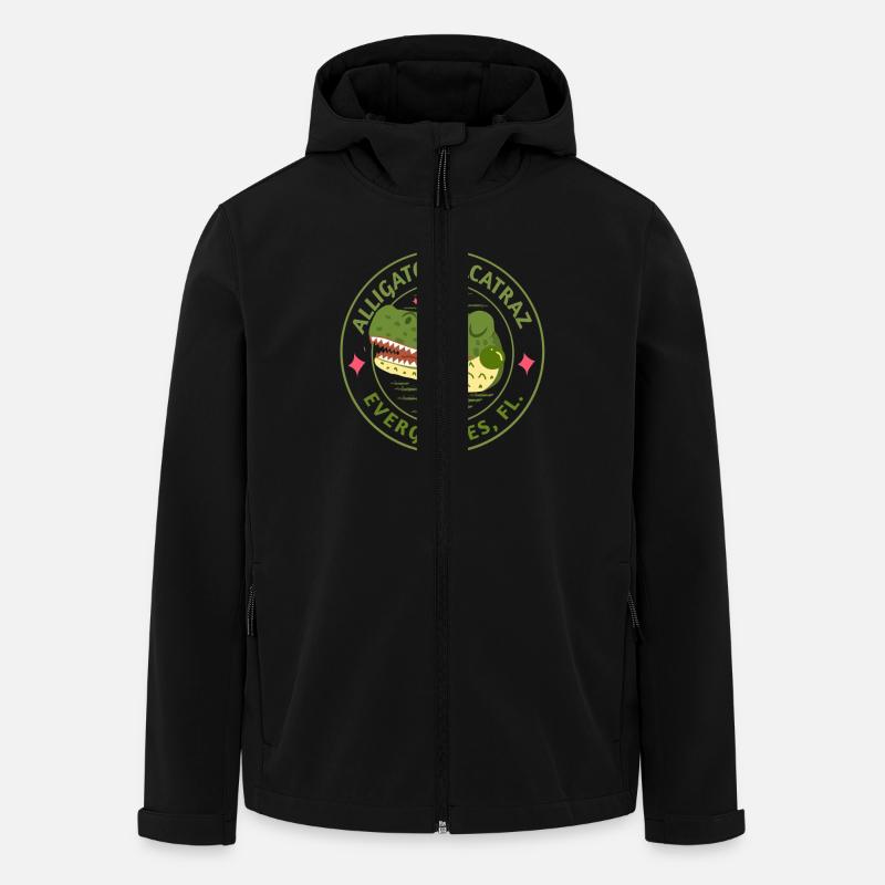 Alligator Alcatraz krokodil - Recycelte Männer Softshell-Jacke von Stanley/Stella - Schwarz