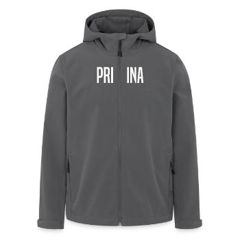 Pristina, Kosovo - Veste softshell homme en polyester recyclé Stanley/Stella - charbon - Devant - AI Model Male 185 light (185cm)