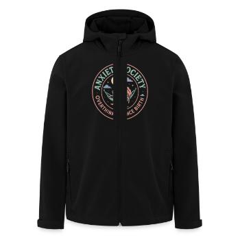 Anxiety Society Überdenken Seit Geburt - Recycelte Männer Softshell-Jacke von Stanley/Stella - Schwarz - Vorne - AI Model Male 185 light (185cm)