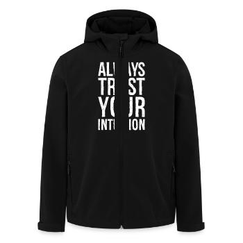 Faites toujours confiance à votre intuition - Veste softshell homme en polyester recyclé Stanley/Stella - noir - Devant - AI Model Male 185 light (185cm)
