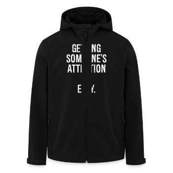 Attirer l’attention de quelqu’un est facile - Veste softshell homme en polyester recyclé Stanley/Stella - noir - Devant - AI Model Male 185 light (185cm)